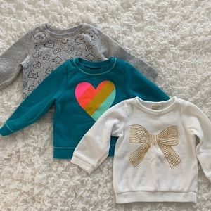 Bundle of sweatshirts- size 12-18 months